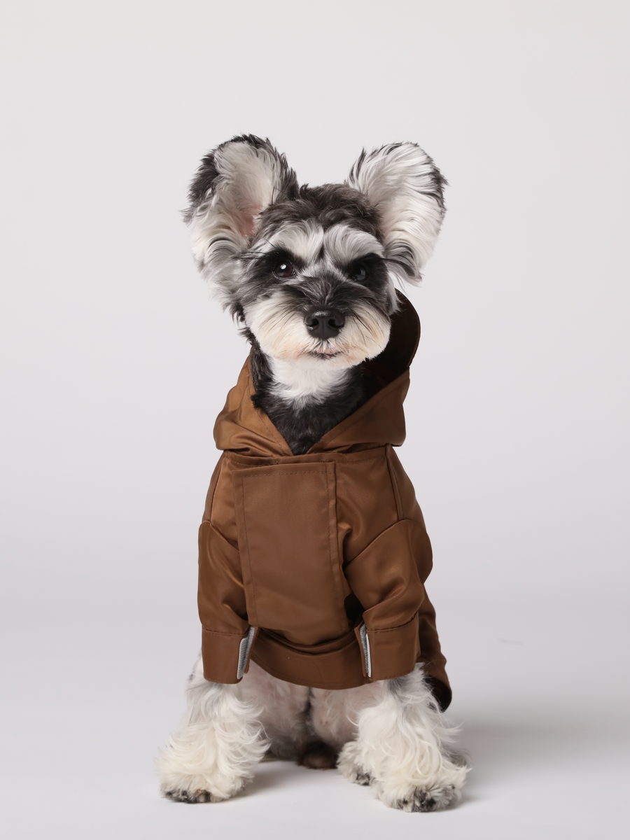Tribeca adjustable velcro raincoat - Choco
