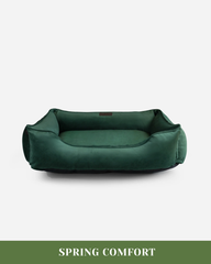 Chester & Lee | Classic Velvet Sleeper Dog Bed Green