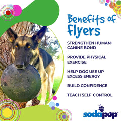 Magnum Bottle Top Flyer Rubber Frisbee for Heavy Chewers | Large | USA Made