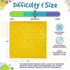 Honeycomb eMat - Enrichment Lick Mat for Dogs and Cats | eMat Enrichment Toy for Anxiety Relief | SodaPup