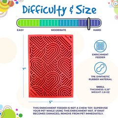 Love eMat - Enrichment Lick Mat for Dogs and Cats| Heart Design | SodaPup