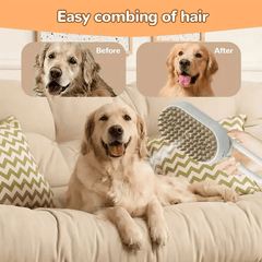 3-in-1 Electric Pet Brush – Steam Cleaner, Hair Remover & Massager for Dogs & Cats