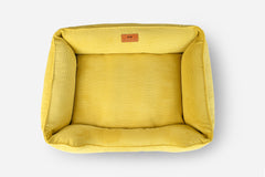 Chester & Lee | Fancy Corduroy Sleeper Dog Bed Sunny Yellow
