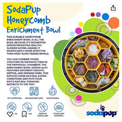 Honeycomb eBowl Deep Slow Feeder Dog Bowl for Enrichment | USA Made
