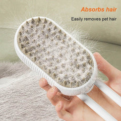 3-in-1 Electric Pet Brush – Steam Cleaner, Hair Remover & Massager for Dogs & Cats