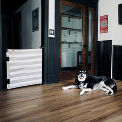 Crypton® Fabric Pet Safety Gate – Stylish, Stain-Resistant, PFAS-Free | fit openings from 27.6" to 55" wide and stand 33"