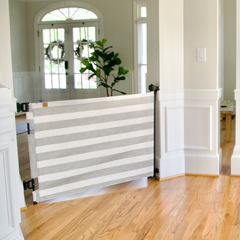 Crypton® Fabric Pet Safety Gate – Stylish, Stain-Resistant, PFAS-Free | fit openings from 27.6" to 55" wide and stand 33"