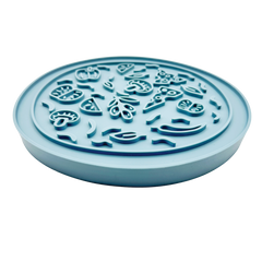 Pizza Snack Mat: 2-in-1 Lick Mat Slow Feed Bowl Combo