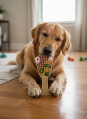 Waffle Tower Nylon Chew & Enrichment Toy | 2-in-1 for Aggressive Chewers | SodaPup